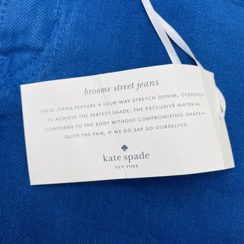 Kate Spade New York Womens Size 28 Broome Street Capri Jeans in French Navy $178